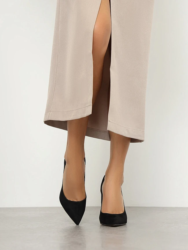 Туфли женские всесезонные, цвет черный, искусственный велюр 1398773P-1 | 9