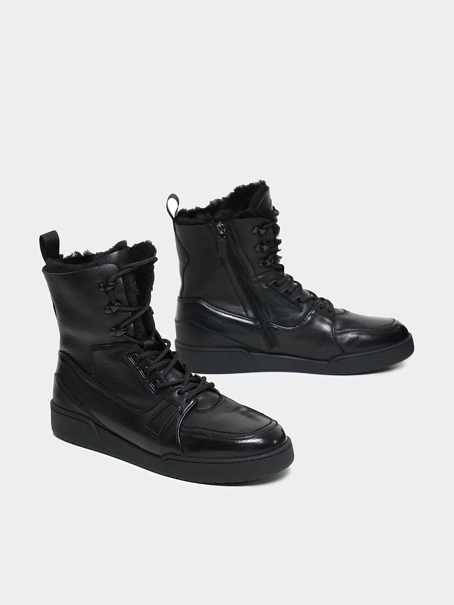 Ботинки мужские зимние, цвет черный, натуральная кожа M1781444M | 3