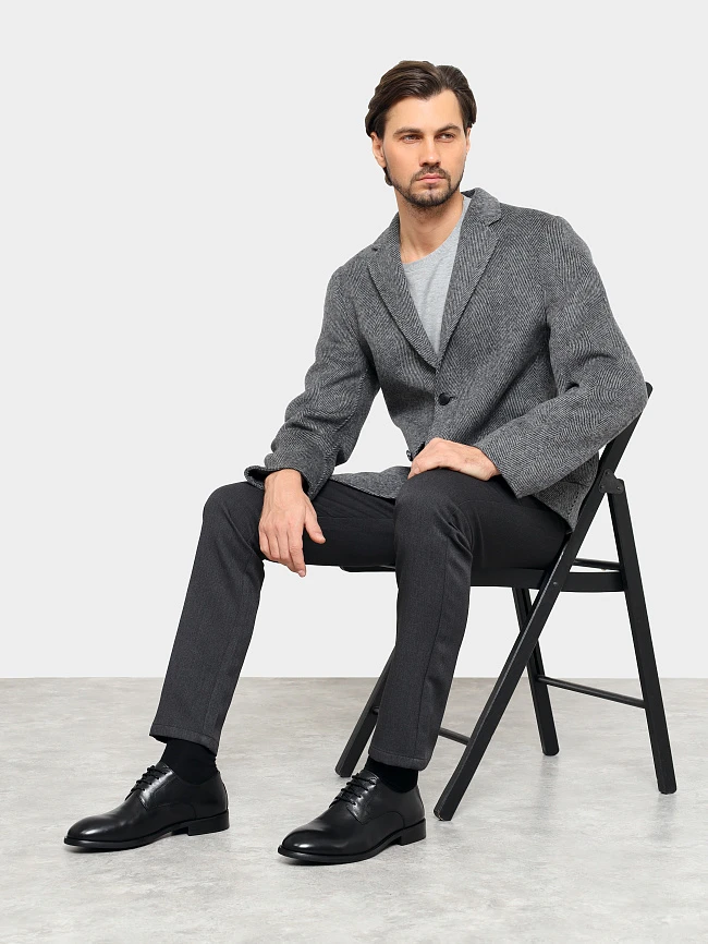 Полуботинки мужские всесезонные, цвет черный, натуральная кожа M1782508 | 11