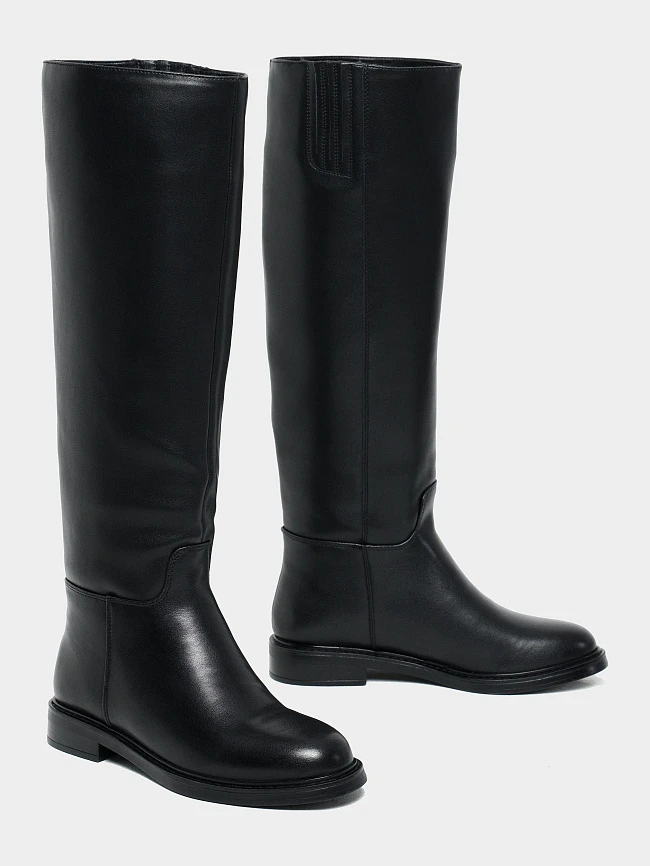 Сапоги женские демисезонные, цвет черный, натуральная кожа и полимерные материалы 27VC163 | 3