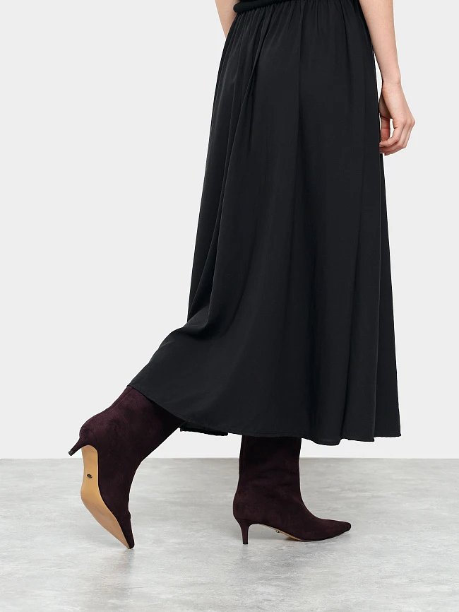 Полусапоги женские демисезонные, цвет бордовый, искусственный велюр 6550313 | 8