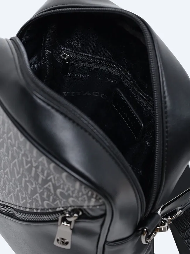 Сумка мужская всесезонные, цвет черный, искусственная кожа HJ0110-01 | 4