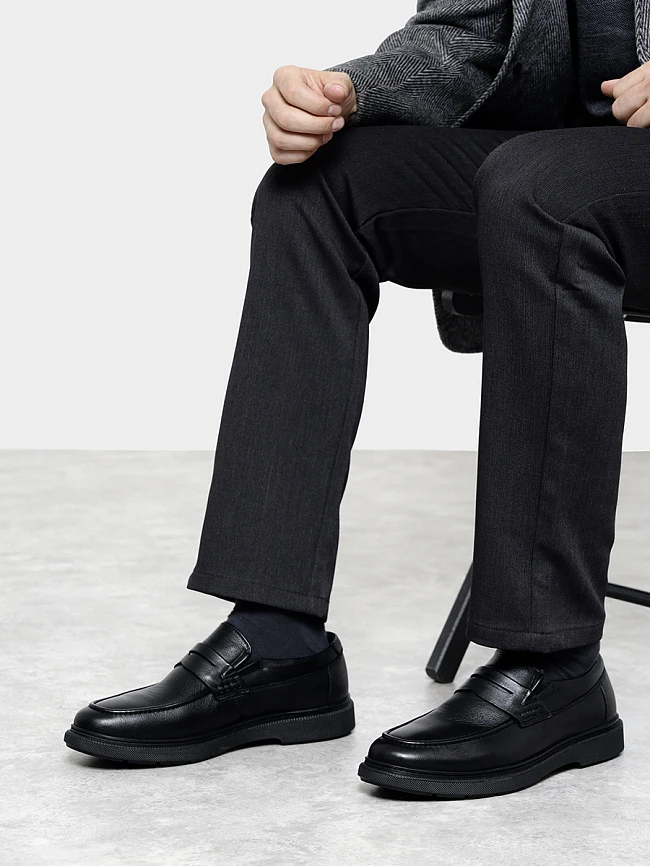 Лоферы M801000M мужские цвет черный, натуральная кожа M801000M        | 11