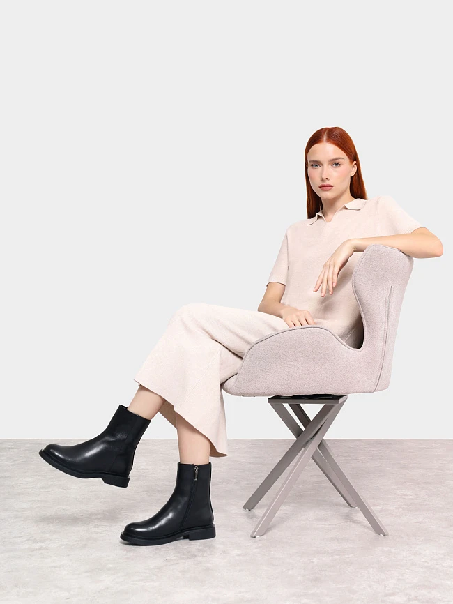 Полусапоги женские зимние, цвет черный, натуральная кожа 1399690M | 11