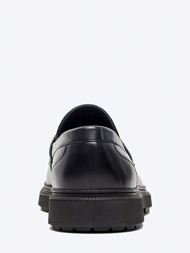 Лоферы мужские всесезонные, цвет синий, натуральная кожа M801003 | 5