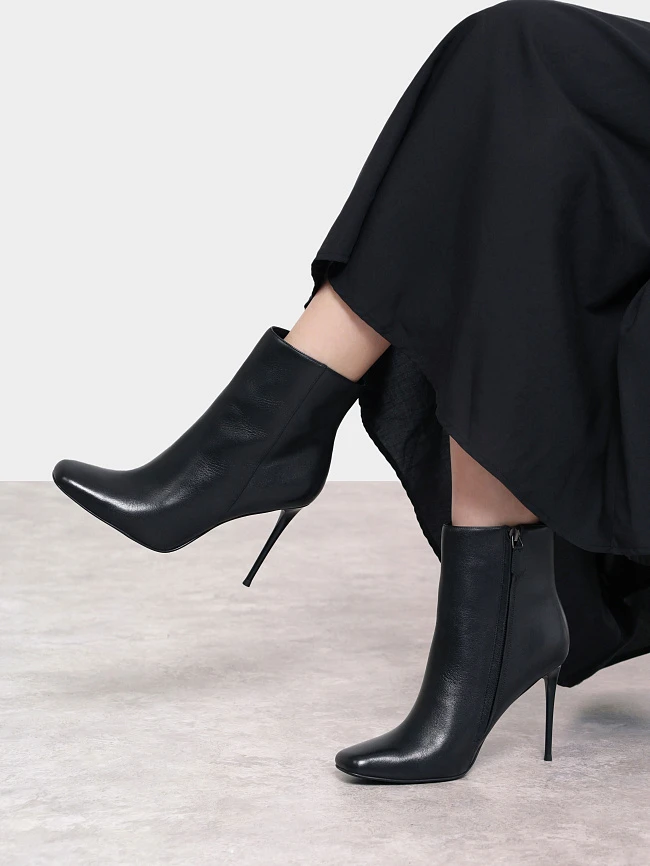 Полусапоги женские демисезонные, цвет черный, натуральная кожа 1492995 | 10