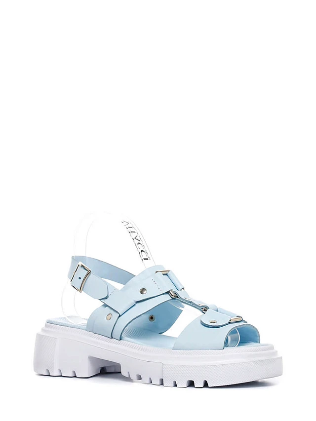 Сандалии 133530 женские цвет голубой, натуральная кожа 133530          | 1