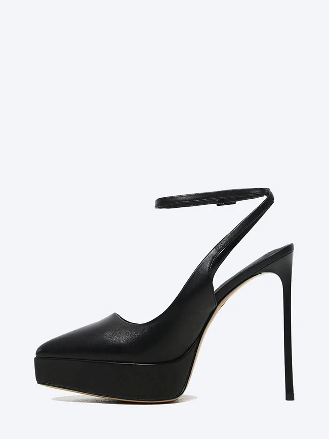 Туфли женские летние, цвет черный, натуральная кожа 496014 | 3