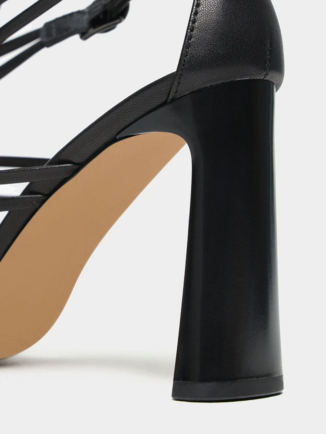 Босоножки женские летние, цвет черный, натуральная кожа 1821718 | 5