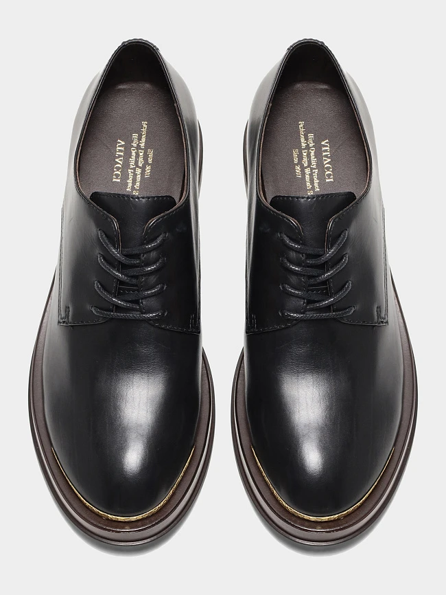 Полуботинки женские всесезонные, цвет черный, натуральная кожа 1821641 | 5