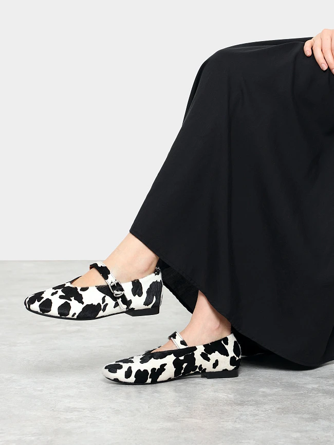 Балетки женские всесезонные, цвет мультиколор, натуральный мех (пони) 7210422 | 10