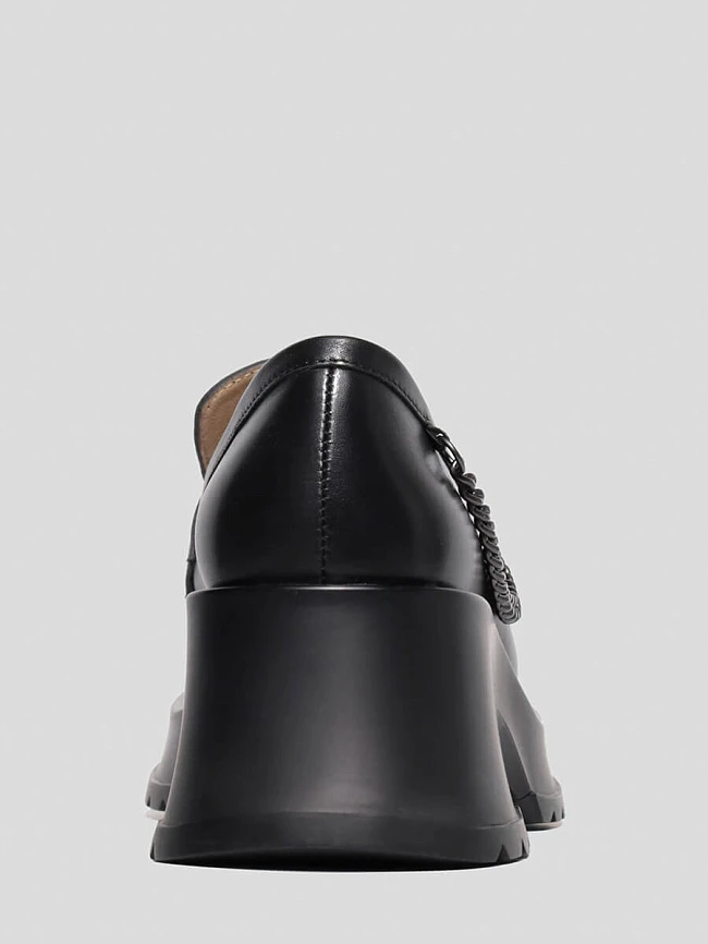 Лоферы женские всесезонные, цвет черный, натуральная кожа 1820221 | 5