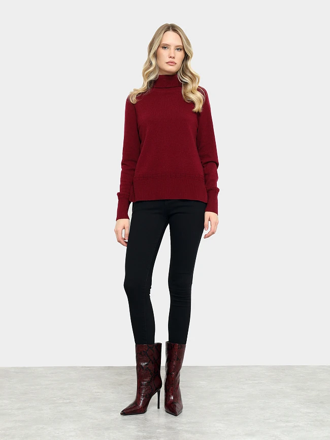 Полусапоги женские всесезонные, цвет бордовый, натуральная кожа 1494637 | 10