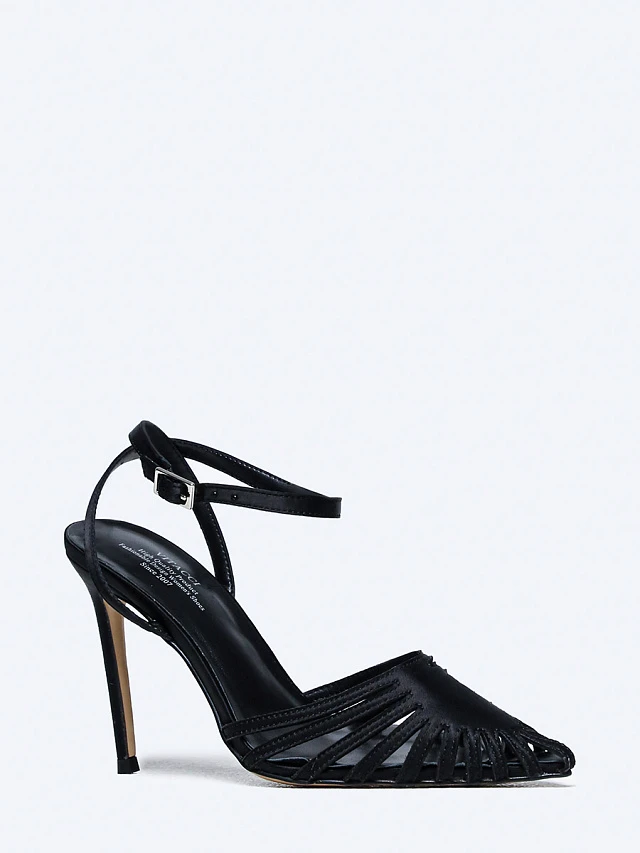 Туфли женские летние, цвет черный, текстиль 6550109 | 1