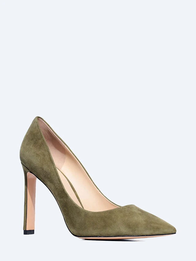 Туфли женские всесезонные, цвет хаки, натуральный велюр 495465 | 1