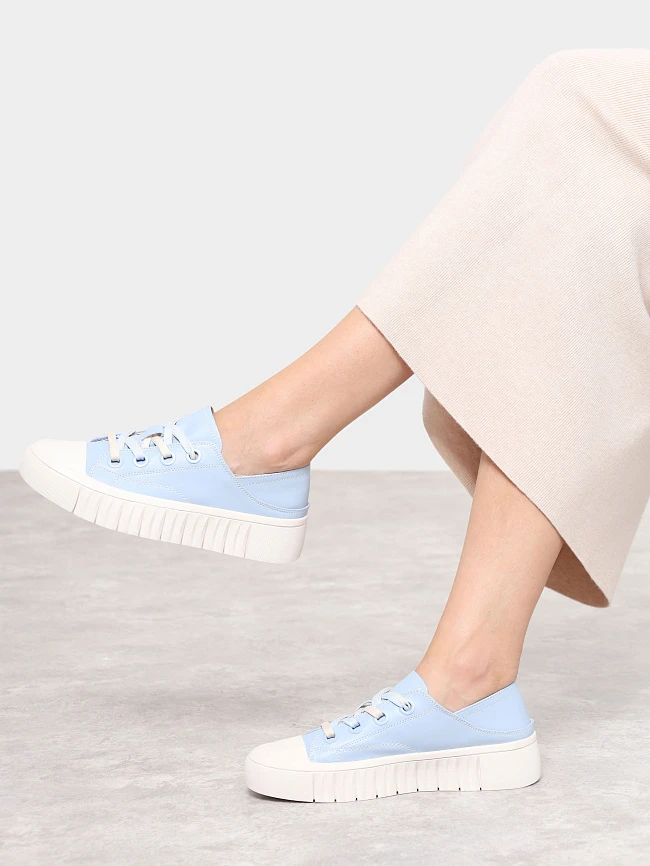 Кеды женские демисезонные, цвет голубой, натуральная кожа и полимерные материалы 6810011 | 11