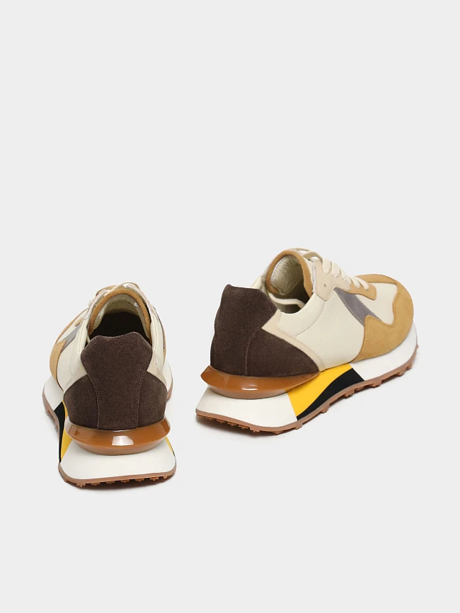 Кроссовки мужские демисезонные, цвет мультиколор, натуральная кожа/натуральный спилок M1781725 | 4