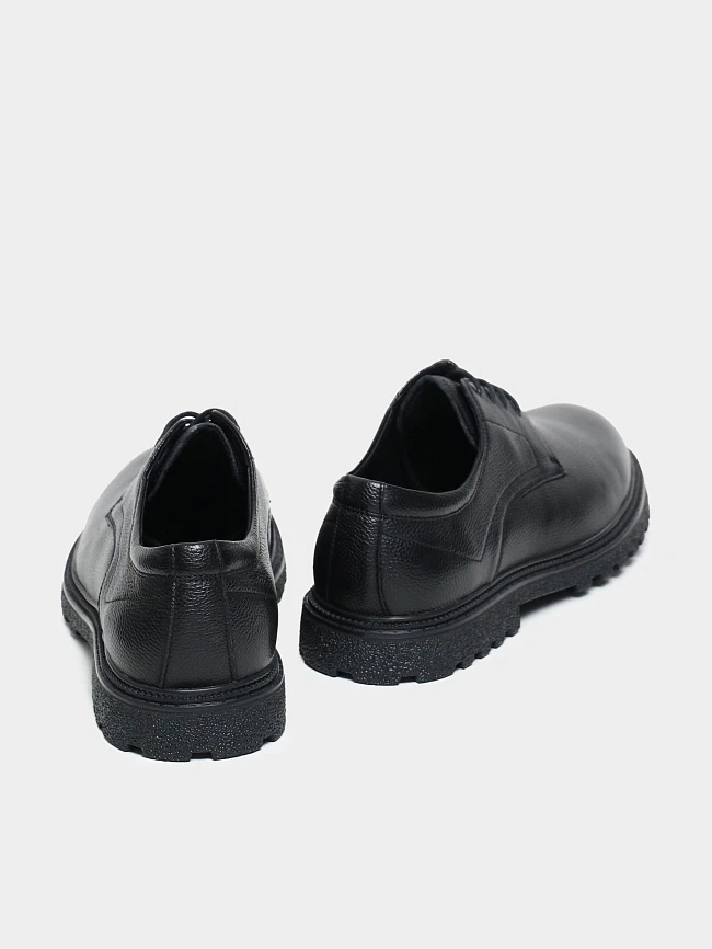 Полуботинки мужские демисезонные, цвет черный, натуральная кожа M24VC080 | 4