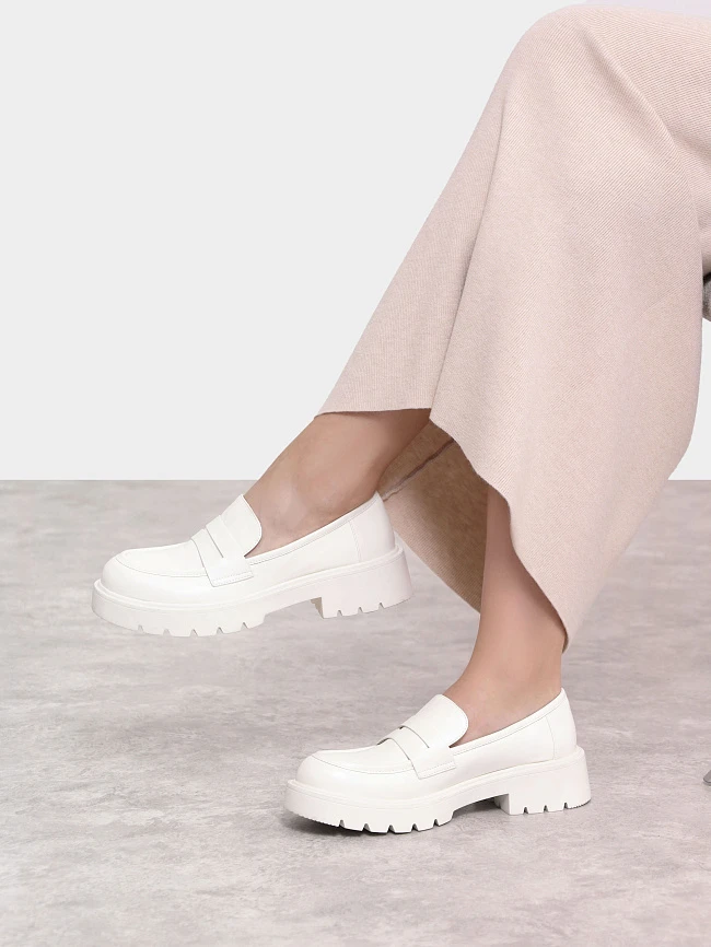 Лоферы женские всесезонные, цвет белый, искусственная кожа 1397711 | 11