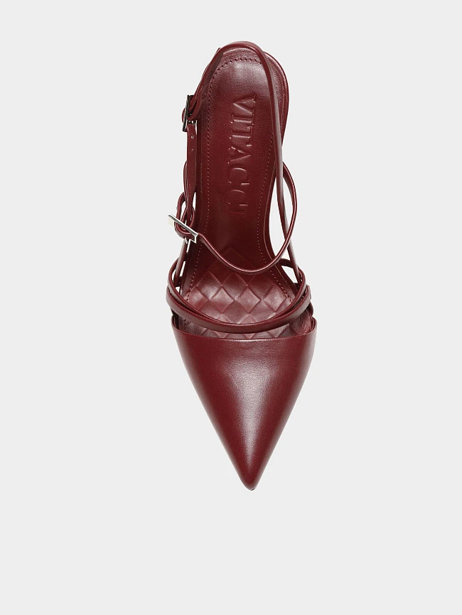 Туфли женские летние, цвет бордовый, натуральная кожа 497716 | 7