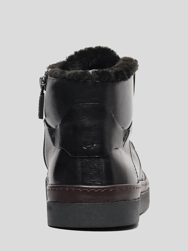 Кеды мужские зимнии, цвет черный, натуральная кожа M1781453M | 5
