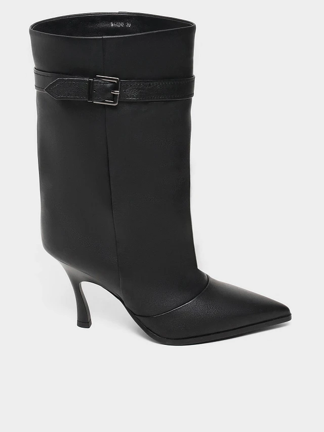 Сапоги женские всесезонные, цвет черный, натуральная кожа 944243 | 1