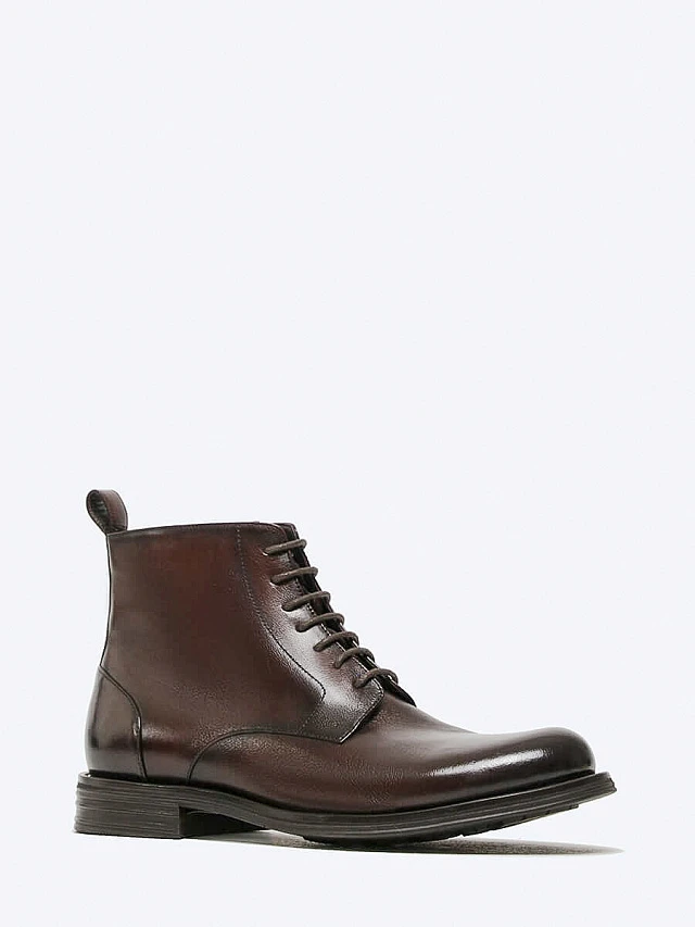 Ботинки мужские демисезонные, цвет коричневый, натуральная кожа M1022585 | 1