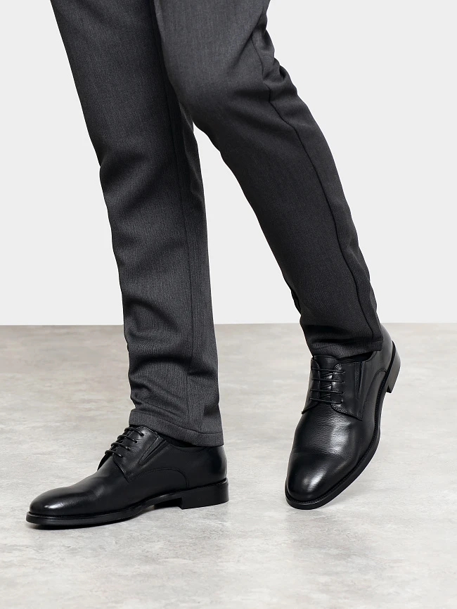 Полуботинки мужские всесезонные, цвет черный, натуральная кожа M1022953 | 7