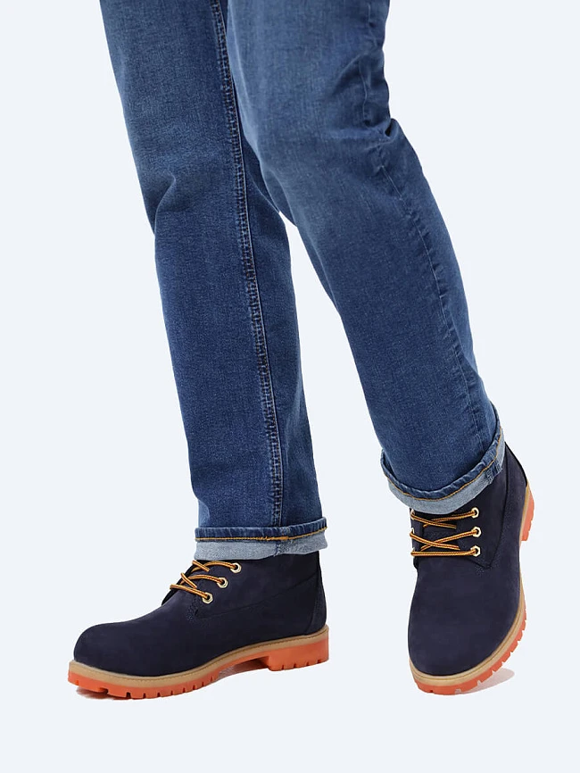 Ботинки мужские демисезонные, цвет синий, натуральный нубук M375001 | 8