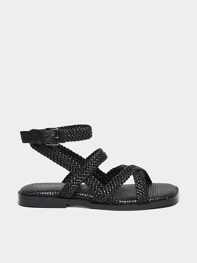 Сандалии женские летние, цвет черный, натуральная кожа 1821706 | 1