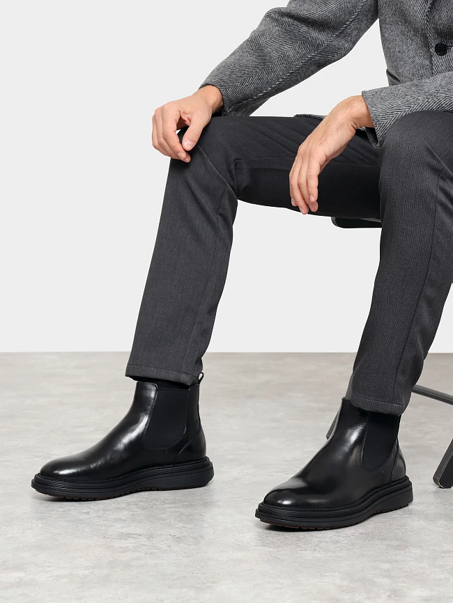 Ботинки мужские зимние, цвет черный, натуральная кожа M1023021M | 9