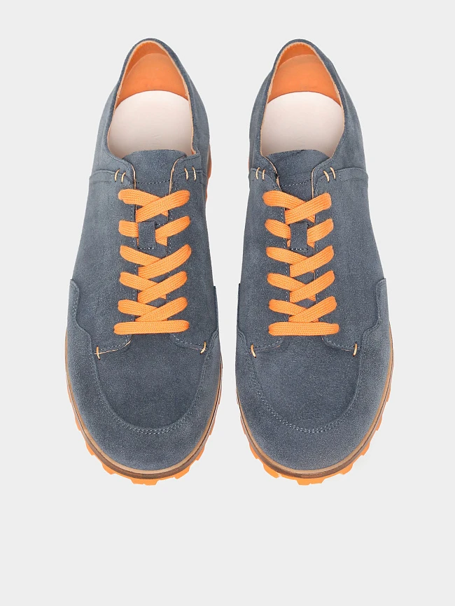 Кеды мужские демисезонные, цвет синий, натуральный спилок M1781864 | 4