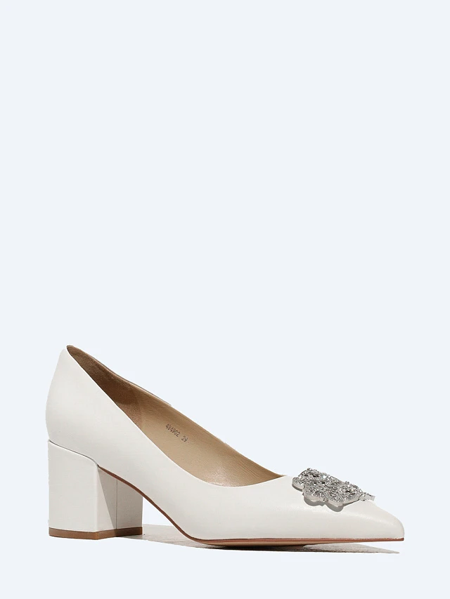 Туфли женские всесезонные, цвет белый, натуральная кожа 494902 | 1