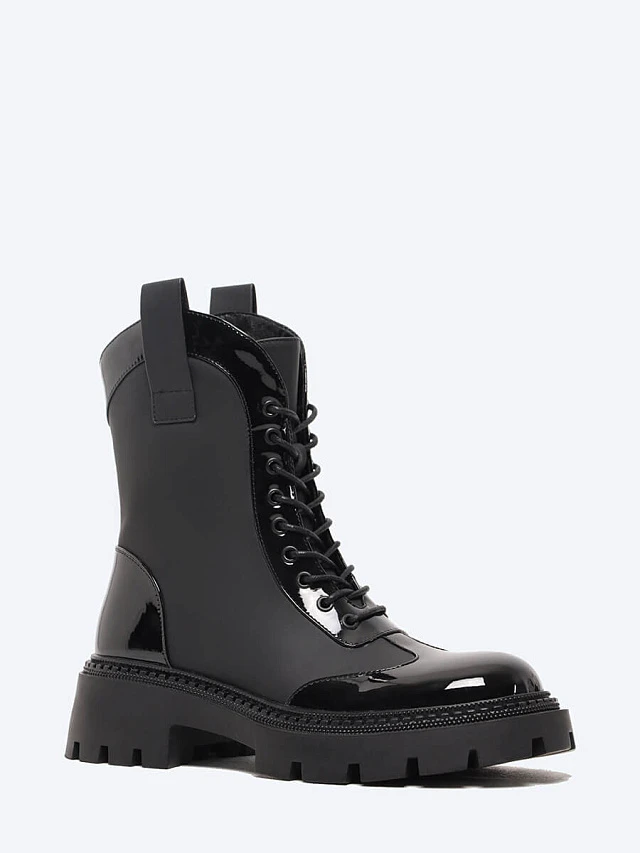 Полусапоги женские демисезонные, цвет черный, искусственная кожа 1849102 | 1