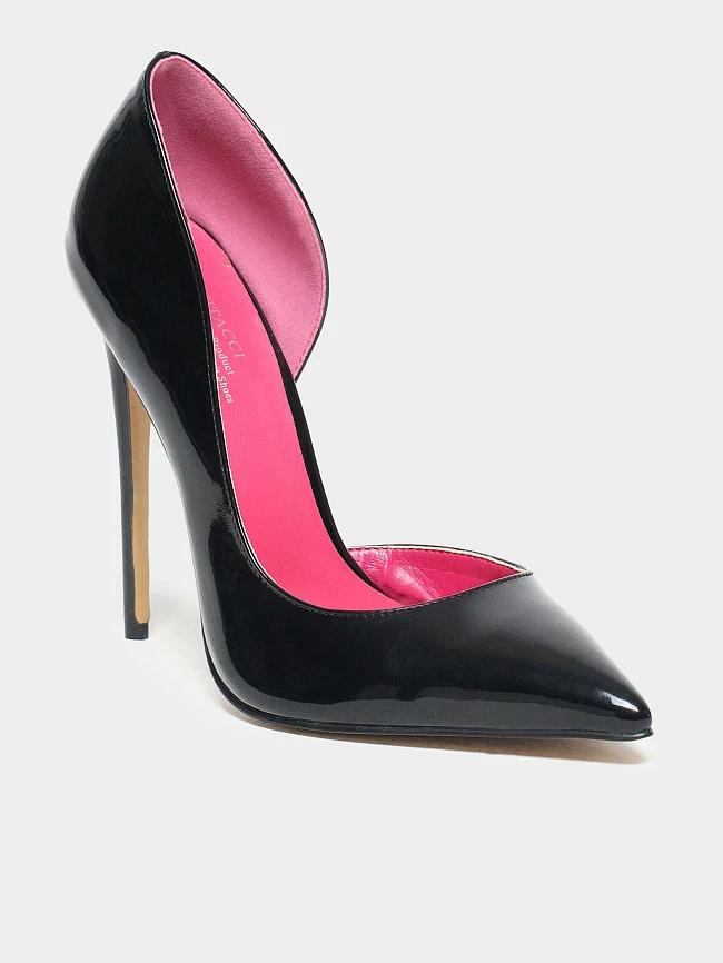 Туфли женские всесезонные, цвет черный, искусственная лаковая кожа 6550103P | 2