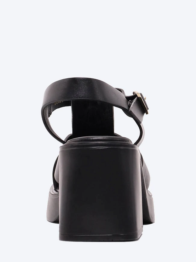 Босоножки женские летние, цвет черный, натуральная кожа 136710 | 7