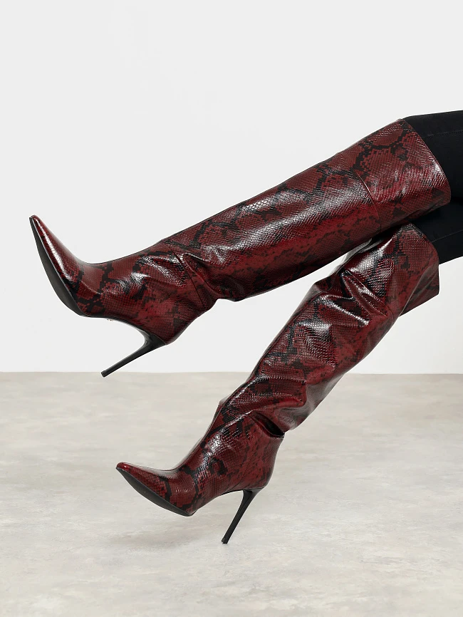 Сапоги женские демисезонные, цвет бордовый, натуральная кожа 1494663 | 7