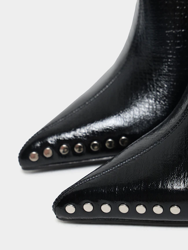 Полусапоги женские демисезонные, цвет черный, натуральный наплак 1493929 | 7