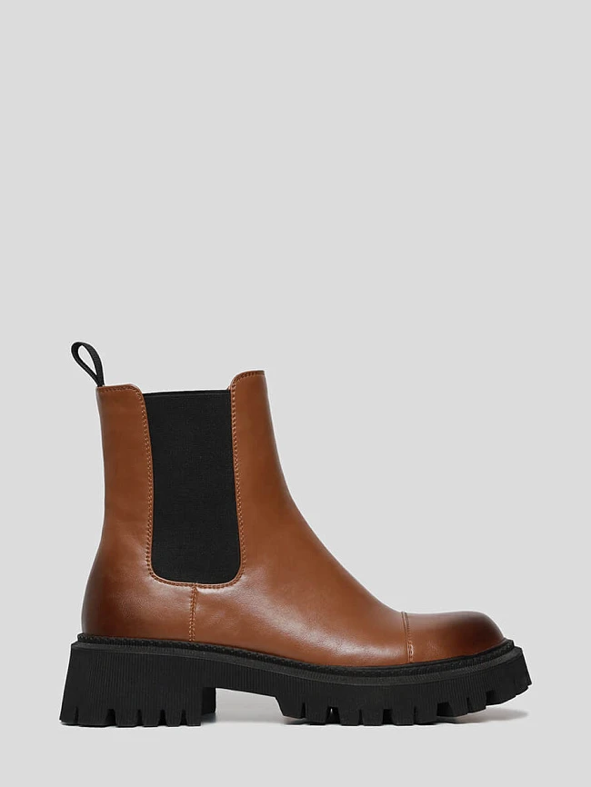 Ботинки женские демисезонные, цвет мокко, искусственная кожа 1844186P2 | 2