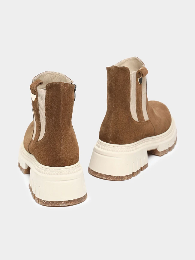 Ботинки женские демисезонные, цвет коричневый, натуральный спилок 887056 | 4