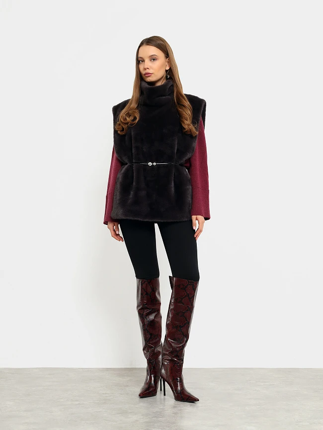 Сапоги женские демисезонные, цвет бордовый, натуральная кожа 1494663 | 8