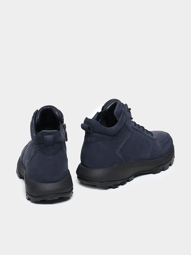 Ботинки мужские зимние, цвет синий, натуральный нубук M1782613M | 4