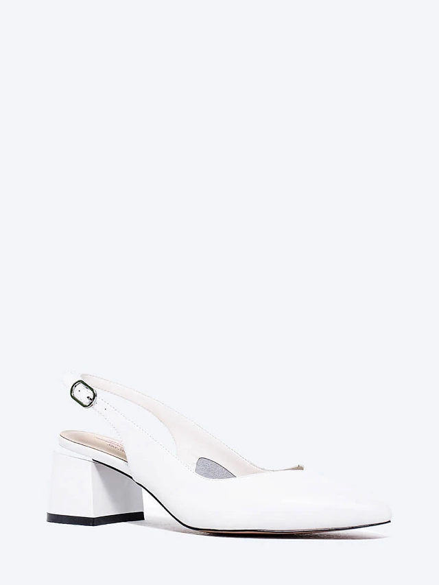 Туфли женские летние, цвет белый, натуральная кожа и полимерные материалы 1849962 | 1