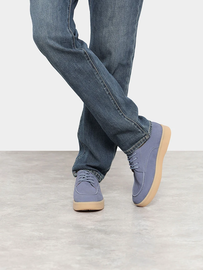 Полуботинки мужские демисезонные, цвет синий, натуральный спилок M8590061 | 9