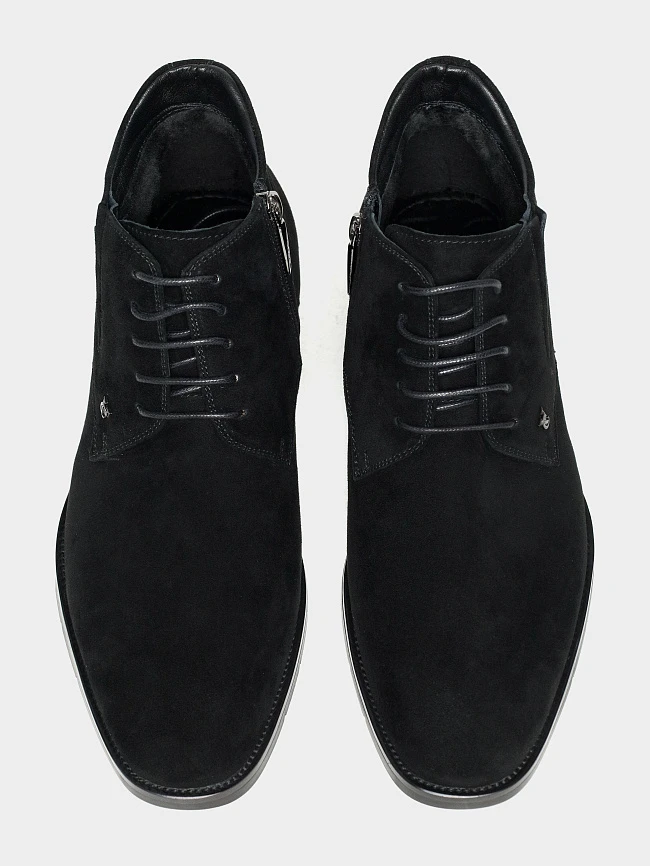 Ботинки мужские демисезонные, цвет черный, натуральный велюр M1023024 | 5