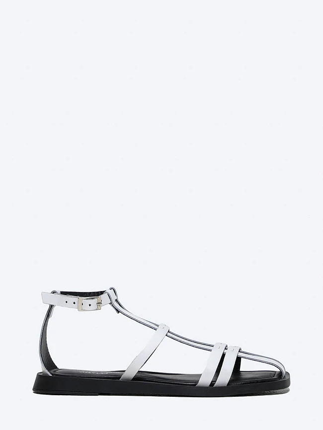 Сандалии женские летние, цвет белый, натуральная кожа 136755 | 2