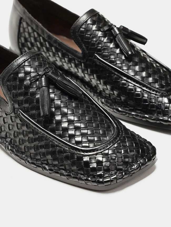 Лоферы женские всесезонные, цвет черный, натуральная кожа 1821792 | 5