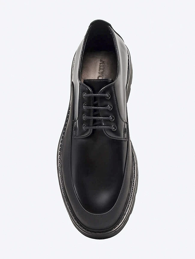 Полуботинки мужские всесезонные, цвет черный, натуральная кожа M1022444 | 4