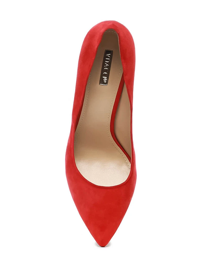 Туфли 492669P женские цвет красный, натуральный велюр 492669P         | 4