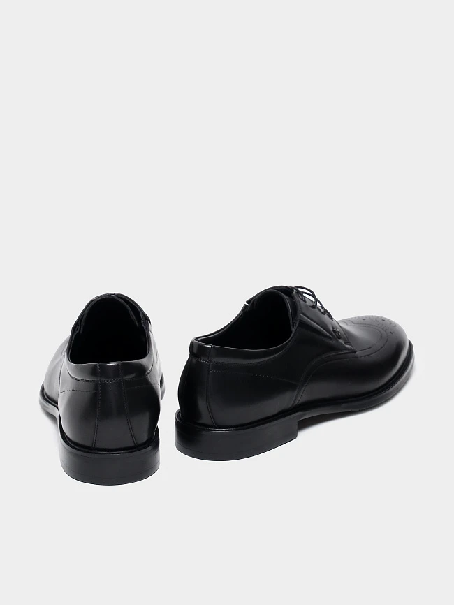 Полуботинки мужские всесезонные, цвет черный, натуральная кожа M1022923 | 4